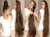 چالش موی بلند قسمت 405 - موهای نرم ، ابریشمی و زیبای این خانم جوان - Long Hair