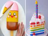 10 ایده زیبا پخت کیک رنگین کمان _ کیک و شیرینی