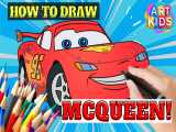 چگونه نقاشی مک کویین بکشیم؟ نقاشی ماشین ها برای  کودکان | ART KIDS