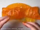 اسلایم شفاف پرتقالی/اسلایم بازی /اسلایم کیوت