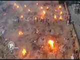 فیلم سوزاندن اجساد قربانیان کرونا در دهلی نو