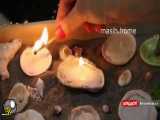 آموزش ساخت شمع صدفی با تزئین ساحلی