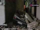 حادثه تخریب نمای ساختمان مسکونی در محله حسن آباد زرگنده تهران