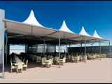 سایبان خیمه ای ساحلی-سقف دوخیمه ای روفگاردن هتل-فروش سقف خیمه ای رستوران