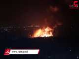 فیلم آتش‌سوزی شدید در حومه لاذقیه