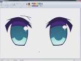 【 Real Time 】 How I Draw Anime Eyes using Mouse on MS Paint 