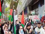 درگیری میان طرفداران صهیونیست‌ها و حامیان فلسطین در خیابان‌های نیویورک