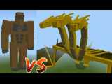اژدهای سه سر علیه کینگ کونگ ! Monster zero vs King kong in Minecraft