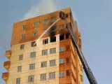 فیلم آتش‌سوزی در یک برج مسکونی واقع در بزرگراه شهید همت