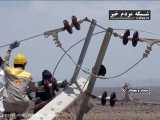 سقوط 34 تیر برق بر اثر طوفان در سیستان و بلوچستان