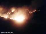 آتش سوزی در اراضی جنگلی منطقه گردشگری تنگ ماغر