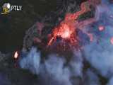 ویدئوی پهبادی هیجان انگیز از انفجار آتش فشانی در ایسلند
