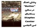 پخش اهنگ باتر بی تی اس در سالن بسکتبال لس انجلس