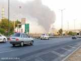 تصاویری از آتش‌سوزی عظیم در پالایشگاه شهید تندگویان تهران