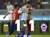 خلاصه بازی آرژانتین 1 - 1 شیلی  ( 14 خرداد 1400 )