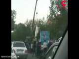 فیلم آویزان کردن یک گاو از دم در ستاد انتخاباتی سیرجان
