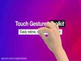 پروژه افترافکت مجموعه ژست دست برای تاچ اسکرین Touch Gestures Toolkit