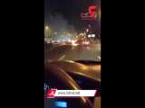 لحظه آتش گرفتن ال 90 مرد تهرانی وسط اتوبان
