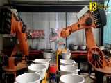 استفاده از ربات صنعتی برای نقاشی | ربات کار | ربات نقاشی و پاشش تفلون 