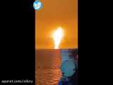 انفجار دکل نفتی در سواحل آذربایجان در دریای خزر