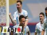 خلاصه بازی آرژانتین (۳) ۱-۱ (۲) کلمبیا ; صعود مسی به فینال کوپا آمریکا 2021