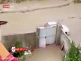 بارش تگرگ و جاری شدن سیل در سوادکوه