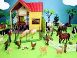 اسباب بازی - بازی با عروسک حیوانات مزرعه - قسمت 10 - یک روز شاد برای خروس ها