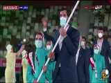 ورود کاروان ایران به استادیوم افتتاحیه المپیک