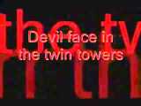 عکس شیطان هنگام اتش گرفتن برج های دوقلوی امریکا