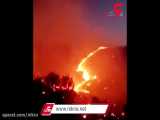 آتش سوزی در ارتفاعات تنگه هایقر استان فارس