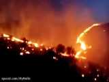 آتش سوزی شدید در کوه هایقر مرز شهرستان فیروزآباد و قیروکارزین فارس