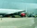 اولین فیلم از لحظه خروج ایرباس مسافران مشهدی از باند فرودگاه نجف