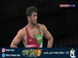مسابقه کشتی حسن یزدانی در برابر حریف روسی (المپیک توکیو 2020)