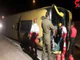 واژگونی خونین اتوبوس مسافربری در محور دامغان
