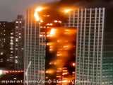 آتش‌سوزی هولناک در یک برج مسکونی در دالیان چین