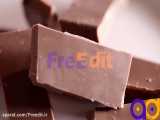 دانلود فوتیج شات چرخان قطعه های شکلات rotating shot footage of chocolate pieces