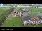 خسارات سنگین به خانه‌ها در لاکپورت لوئیزیانا بر اثر طوفان آیدا