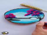 ایده نقاشی جذاب و ساده روی چوب