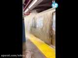وقوع سیل در مترو نیویورک به دنبال وقوع طوفان آیدا