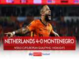 هلند ۴-۰ مونته نگرو | خلاصه بازی | برد راحت لاله‌های نارنجی با درخشش دپای