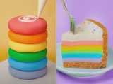 آموزش تزیین کیک رنگین کمان شگفت انگیز | تزیین کیک شکلاتی خانگی