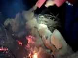 آتش سوزی شبانه زاگرس و تلاش برای دفع حریق 