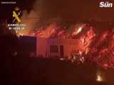 فیلم فوران آتشفشان در جزایر قناری اسپانیا 