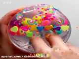 اسلایم شفاف رنگارنگ
