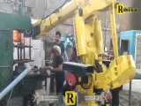 ربات مذاب‌برداری | استفاده از ربات صنعتی در صنعت تولید شیشه | ربات کار 