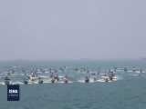 رژه شناوری بسیج دریایی سپاه در خلیج فارس 