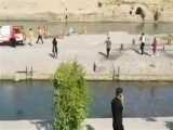 فیلم غرق شدن آتشنشان خوزستانی حین مانور 