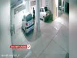 سرقت ماهرانه یک زن از پژو ۲۰۶ در پارکینگ ساختمان