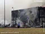 تصاویر از محل سقوط هواپیمای مسافربری کوچک روی ساختمانی در نزدیکی میلان