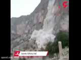 فیلم عجیب از ریزش کوه همزمان با زلزله در 2 استان ایران